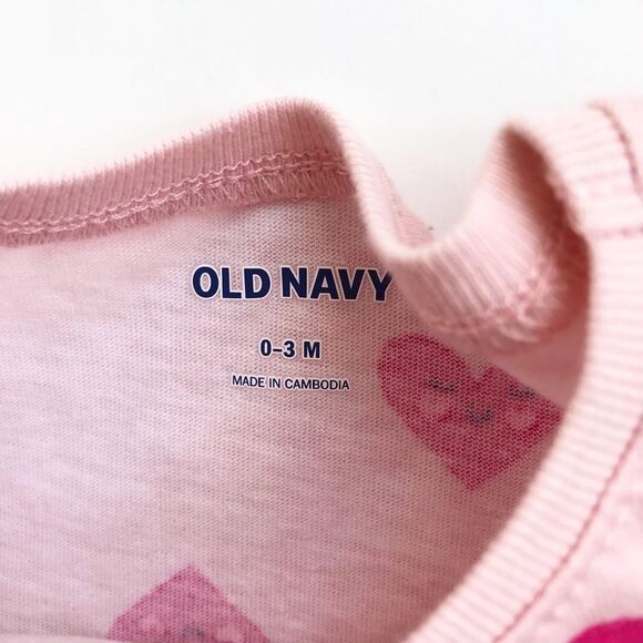 Old Navy NWT heart print dress 0-3 months - Picture 4 of 5